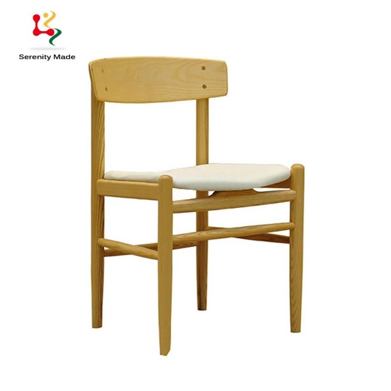 Solid Ash Wood Furniture Walnut Maple Color Wisbone Restaurant Chair