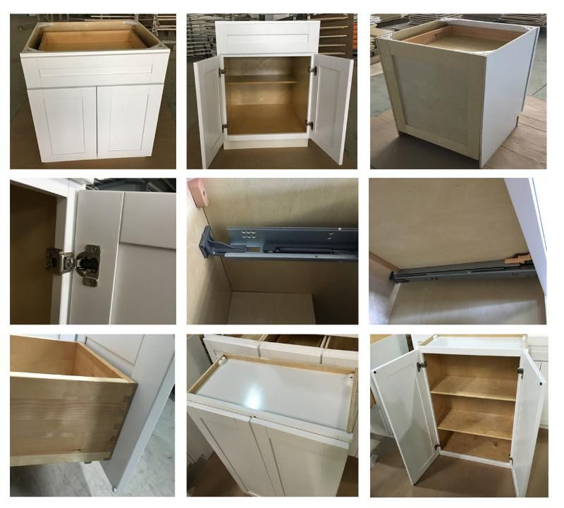 2020 New Modern Modular Kitchen Cabinets American Shaker Style Framed