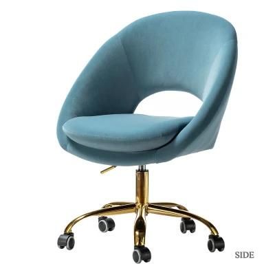 Task Velvet Fabric Swivel for Home Office Ergonomic Comfortable Chair