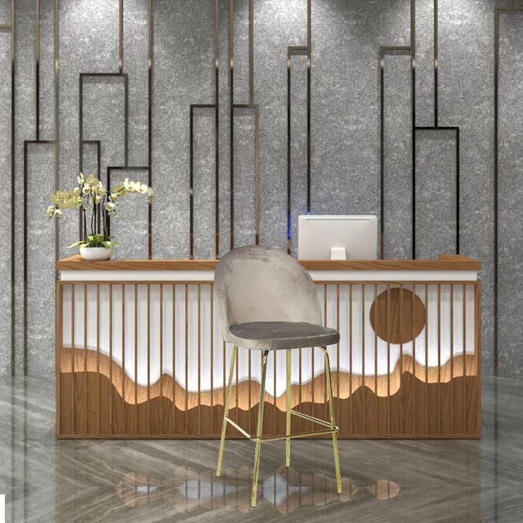 Design Industrial Bar Comfortable Velvet Bar Chair
