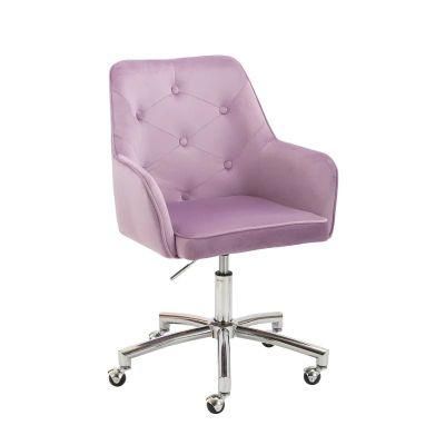 Lydia Task Chair Velvet Fabric Swivel Task Chair for Home Office Ergonomic Comfortable Chair