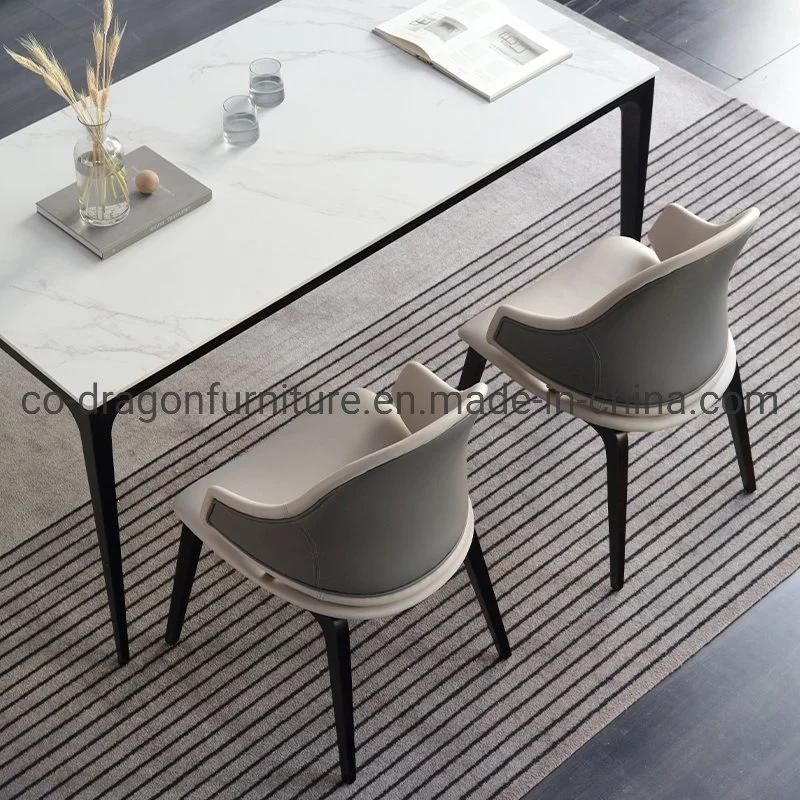New Design Fashion Dining Furniture Metal Legs Leather Dining Chair