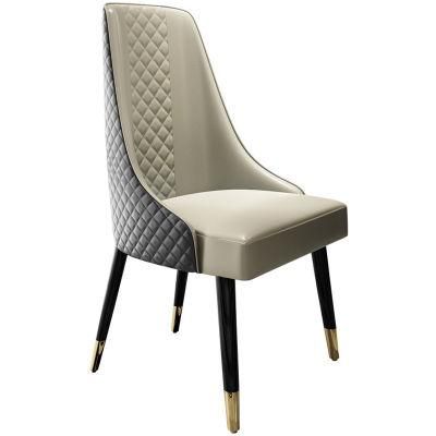 New Style Hot Sale Low Price High-Quality Living Room Dinner Furniture Leather Steel Restaurant Dining Chairs