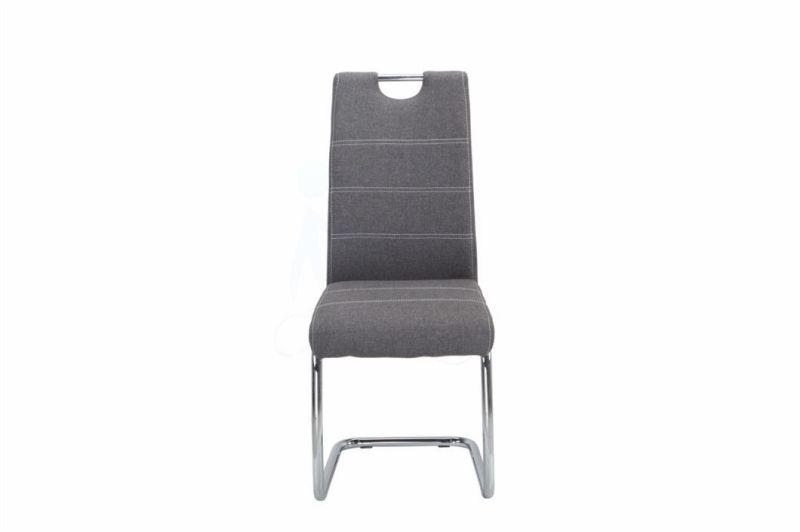 Home Furniture Fabric Chrome Z Shape Dining Chair