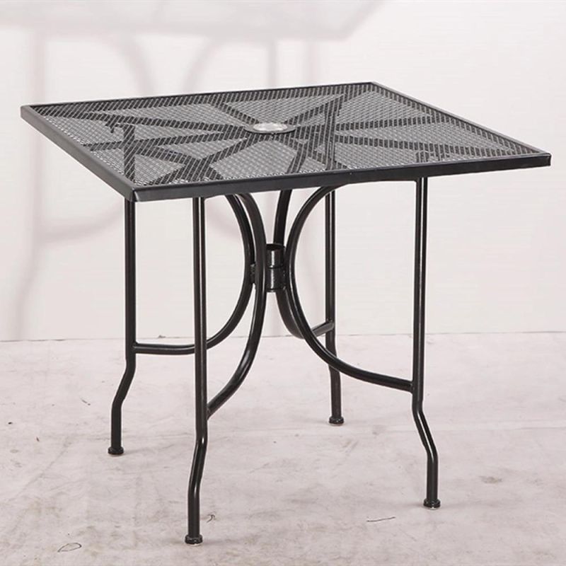 American Market Oval Back Restaurant Grilled Stacking Steel Mesh Iron Chair