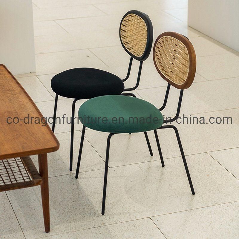 Hot Sale Metal Rattan Back Dining Chair for Modern Furniture