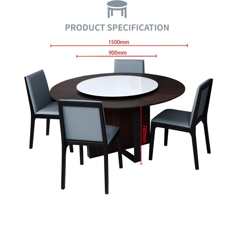 Modern Simple Design Dining Room Round Marble Dining Table