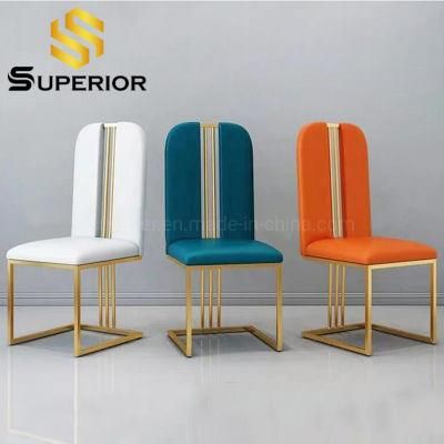 Modern Dining Room Furniture Stainless Steel Gold Restaurant Chairs