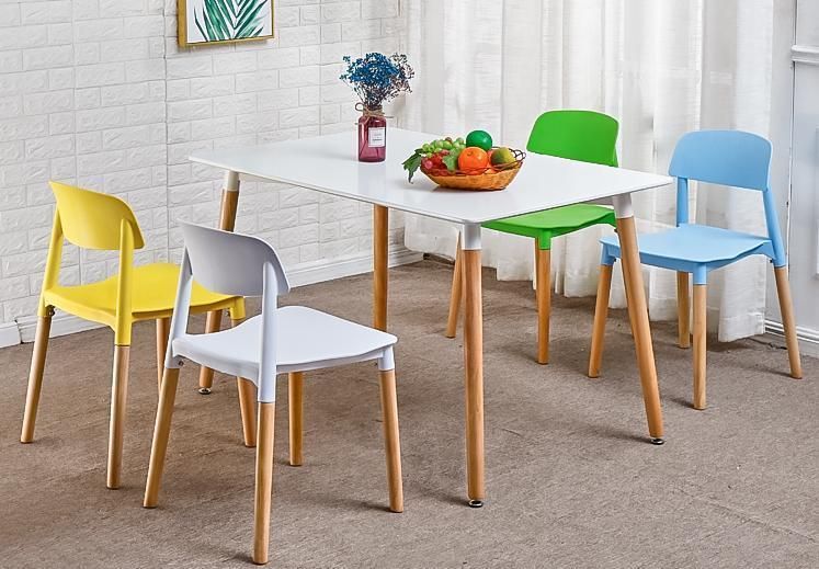 Nordic Design Simple Office Room Furniture Negotiation Dining Room Assemble PP Base Dining Plastic Chair for Office Restaurant