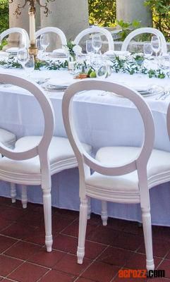 Plastic Medallion Banquet Furniture Tiffany Chiavari Louis Victoria Ghost Dining Chair