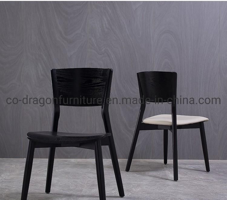 Modern Ash Wooden Furniture Outdoor Black Dining Chair Sets