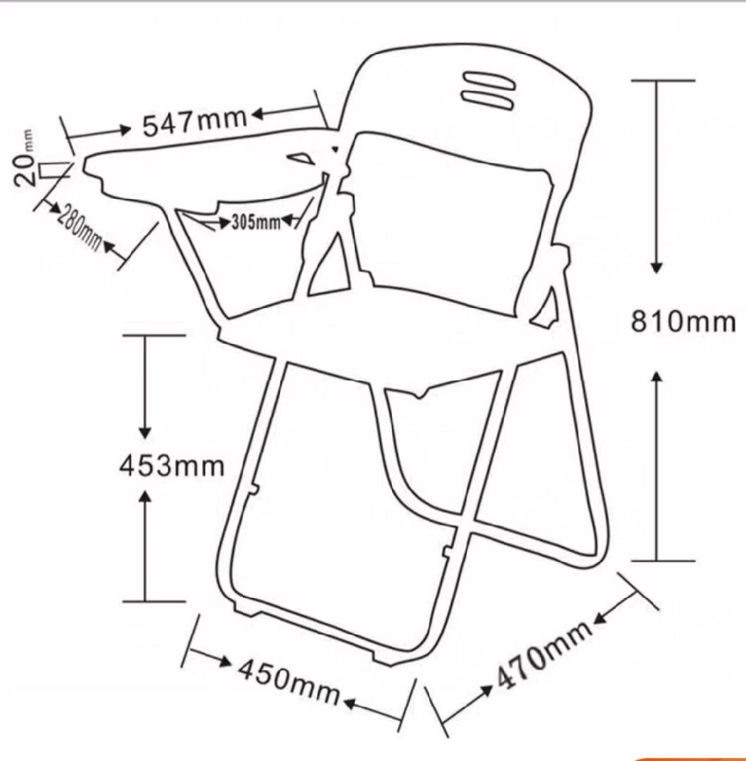 Morden Folding Plastic Picnic Stool Metal Legs Dining Chair