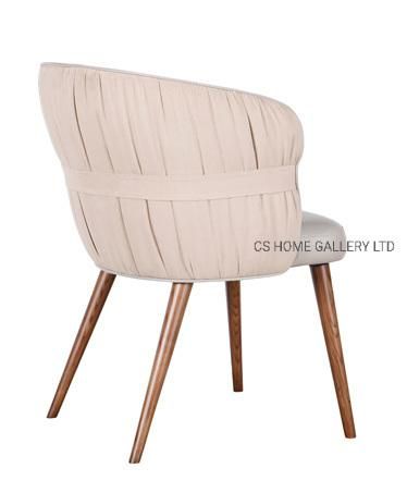 Modern Luxury Outdoor Dining Room Restaurant Furniture Dining Chair with Wood Leg