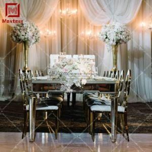 Dubai Golden Stainless Steel Dining Chair for Wedding Function