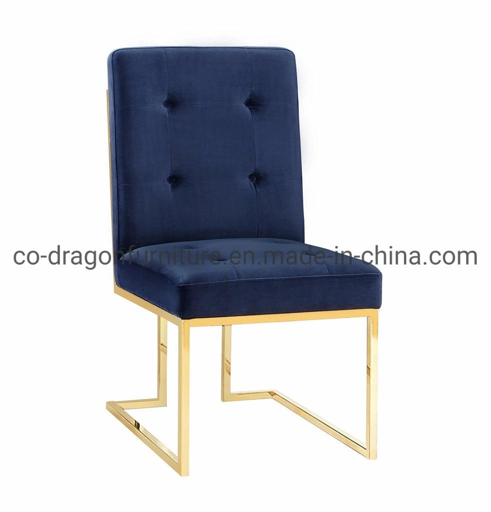 Fashion Fabric Gold Stainless Steel Dining Chair for Dining Furniture