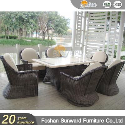 Luxury Patio Us Style Aluminium Leisure Dining Set Restaurant Home Table and Chairs Hotel Outdoor Garden Dining Furniture