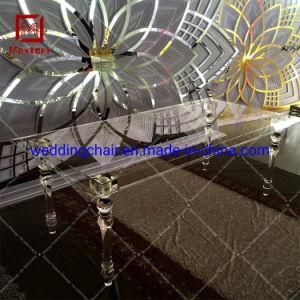 2019 Hot Sale Event Banquet Dining Furniture Clear Acrylic Wedding Bridal Table