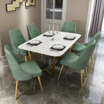 Light Luxury Marble Dining Table Sets Modern Hotel Dining Room Table