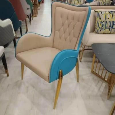 Hotel Restaurant Italian Modern Nordic Style PU Leather Dining Chair