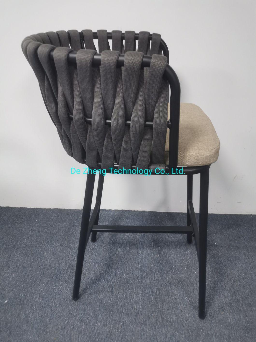 Modern Design Best Quality Outdoor Bar Furniture High Quality Rope Bar Stool Best Price Outdoor Bar Stool Chair