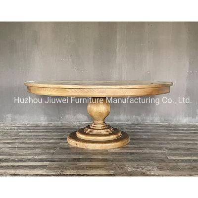 Factory Custom Made Furniture New Antique Round Dining Table/Wooden Wedding Table