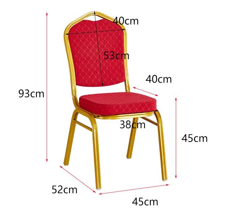 Wholesale Factory Metal Upholstered Hotel Event Wedding Dining Banquet Chair