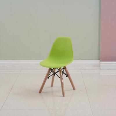 Modern Design Home Furniture Plastic Soft Dining Chairs with Solid Wood Legs for Kids