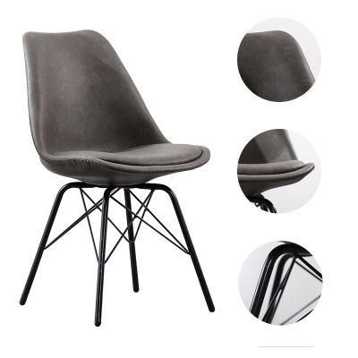 Bedroom Furniture Coffee Metal Legs Plastic Dining PU Living Room Chair for Adults