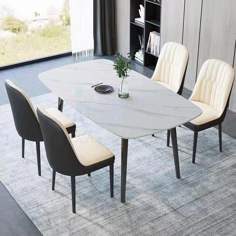 Natural Landscape Hard Ceramic Furniture Dining Tables Modern Ceramic marble Dining Table