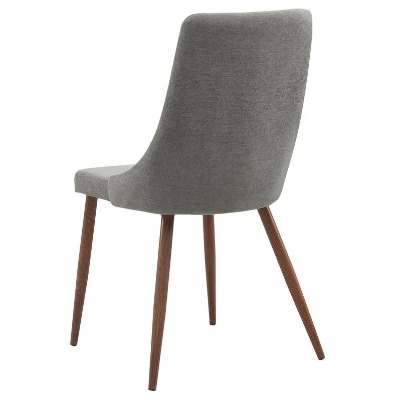 Factory Price Upholstery Living Room Indoor Modern Cafe Kitchen Patchwork Gaming Party Chair Eiffel Wood Leg Nordic Fabric Dining Chairs