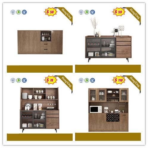 Luxury Stylish Storage Black Home Furniture Folding Living Room Partition Bar Cabinet