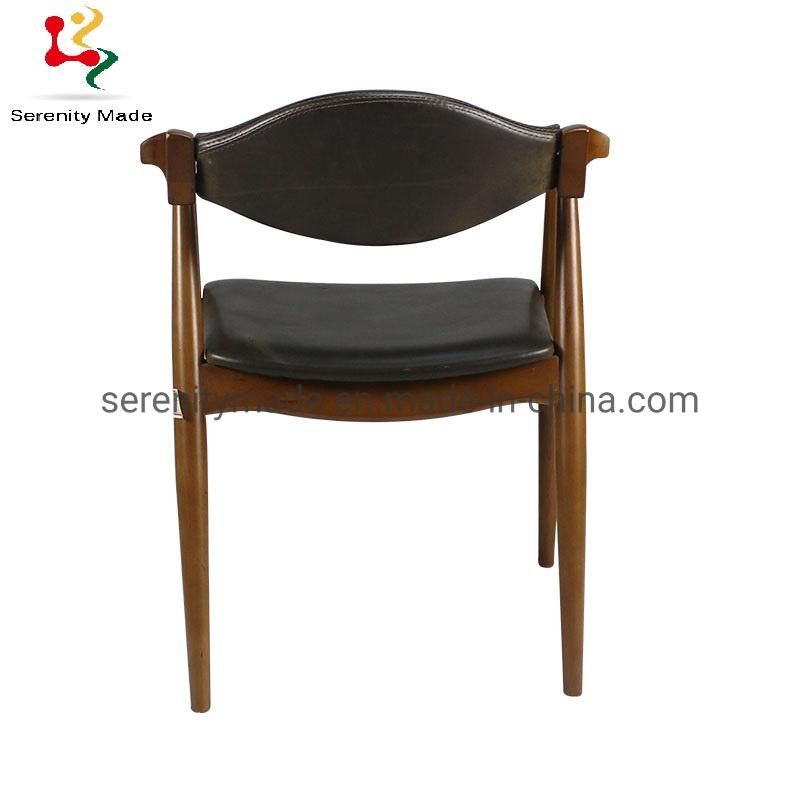 Restaurant Furniture Wooden Frame Dining Armchair Coffee Shop Chair