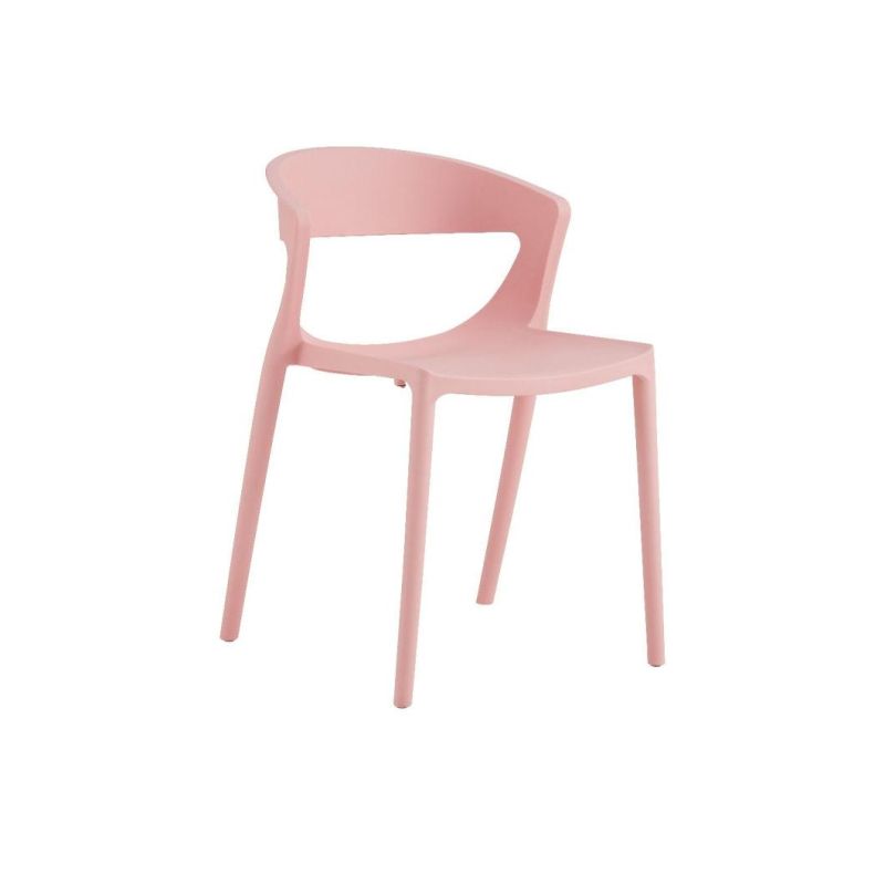 Factory Wholesale Stackable Square Back Plastic Chair Colorful PP Dining Chairs Hot Selling for Outdoor Indoor