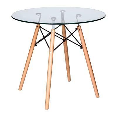 Cheap Home Hotel Restaurant Round Modern Table Glass Table for Sale