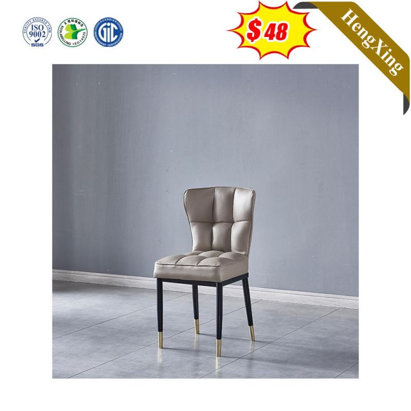 Fashion Luxury Leather Dining Table Set Living Room Furniture Arm Chair Dining Chair