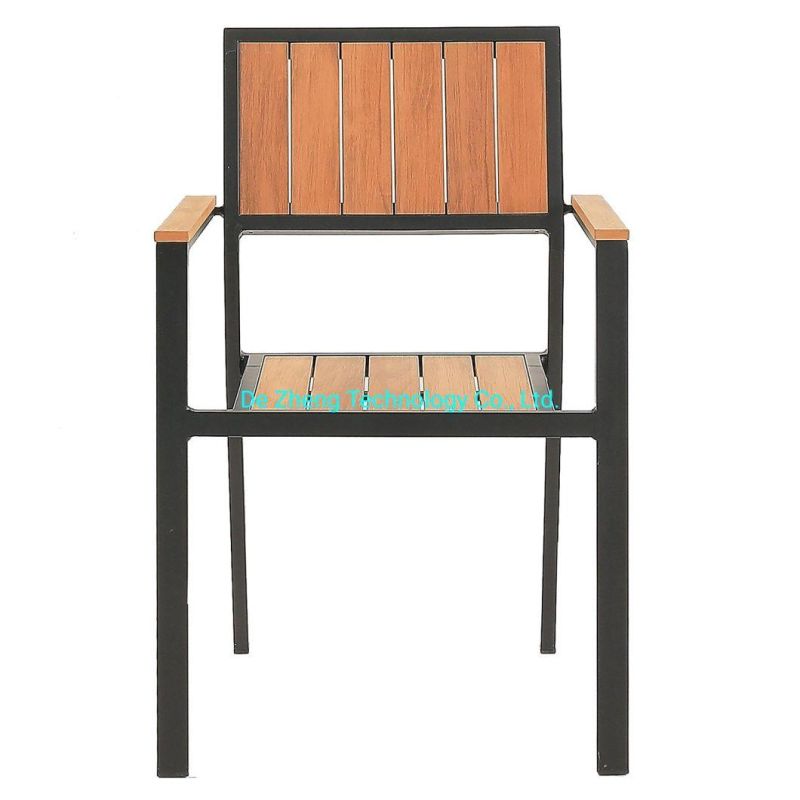 Hot Sale Modern Design Stackable Leisure Polywood Aluminum Garden Chair