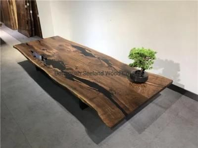 Raw Edge Solid Wood Epoxy Resin Table Top