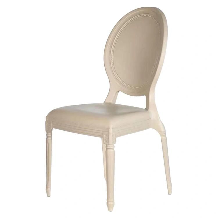 Professional Production Cross Back Plastic Dining Chair Stackable Plastic Chair for Wedding