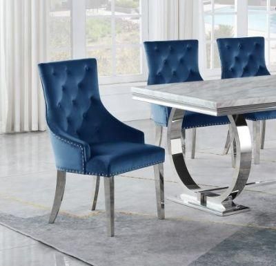 Dining Room Furniture Tufted Button Fabric Back Dining Table Set Chair