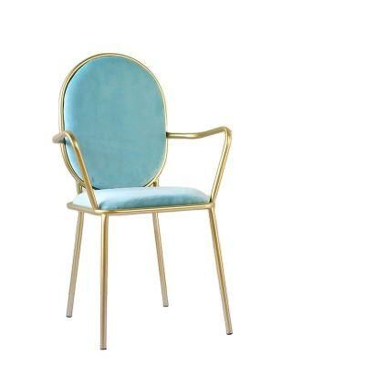 Modern Luxury Design Fabric Dining Velvet Chair Metal Chair