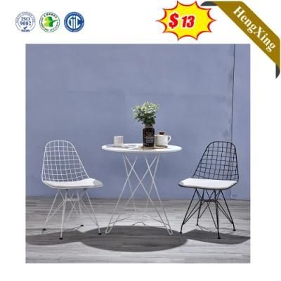 Northern Europe Simple Leisure Hollow Iron Mesh Hotel Furniture Restaurant Back Dining Chair