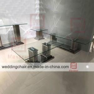 European Minimalist Style Living Room Stainless Steel Furniture Table Set