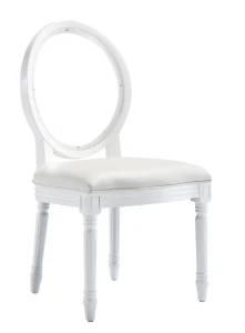 2020 Good Quality Durable White Wooden Wedding Chair with Acrylic Back