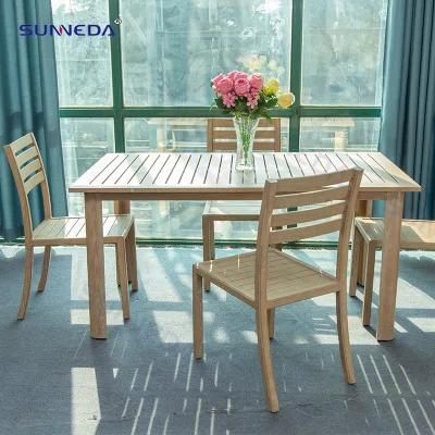 Plastic Wood Dining Chair Desk Set Big Elegant Beautiful Good-Looking Practical Table