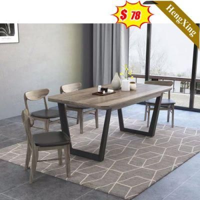 Antique Marble Top Luxury Modern Dining Furniture Wood Metal Dining Table Set