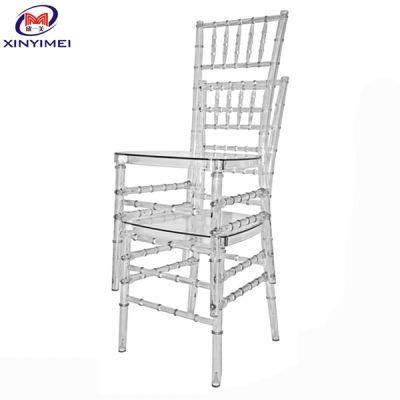 Clear Crystal Transparent PC Resin Plastic Party Hotel Wedding Event Banquet Rental Chiavari Chair