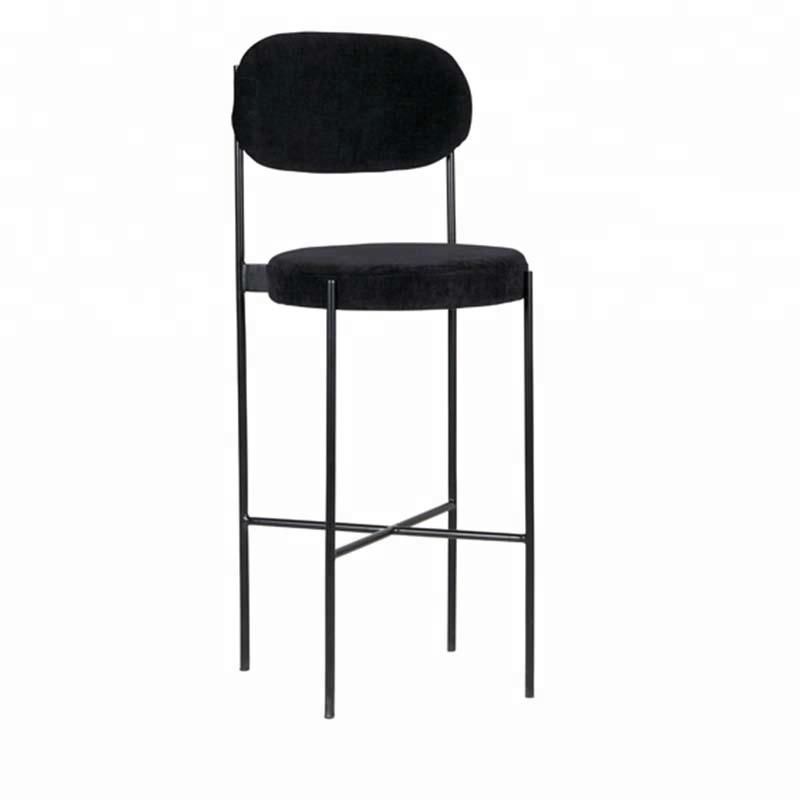 Modern Hotel Furniture Velvet Upholstered Dining Chair with Steel Legs