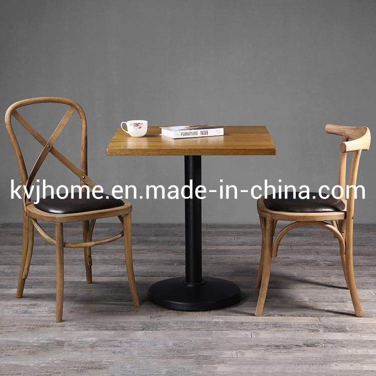 Kvj-9011 Durable Solid Wood Vinyl Seat Dining Chair