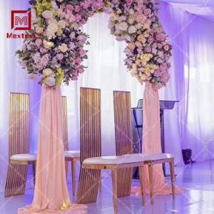 Stainless Steel High Back Bridal Chair for Wedding Event