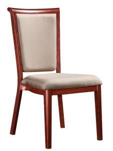 Modern Design Luxury Imitated Wood Metal Hotel Chair